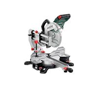 metabo Sega KGSV 254 MC - 1450 W, lama per sega da 254 mm, con funzione di trazione, linea di taglio LED, velocità variabile, inclinabile su entrambi i lati, compatta, taglio preciso, aspirazione