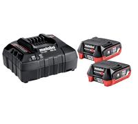Metabo Set base 12 V 2 x LiHD 4.0 Ah (685301000) Tipo di batteria: LiHD, tensione della batteria: 12 V, capacità della batteria: 2 x 4 Ah