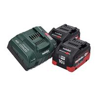 Metabo - Set base 18 V, 2 batterie 10,0 Ah LIHD + ASC 145 caricatore CAS System