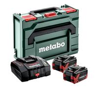 metabo Set base - 2 batterie LiHDX 8.0 Ah, caricatore rapido ASC 290, metaBOX 145 - potente, durevole, tecnologia batteria 18 V - ideale per i professionisti