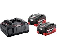 Metabo set base 2 x LiHD 5,5 Ah - 685122000 - Set di batterie per una ricarica efficiente e rapida - Include batterie da 18 V e caricabatterie