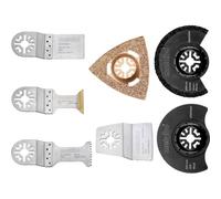 metabo Set Starter Multitool "Classic", 7 pezzi, accessori per legno, metallo, fughe e spatola, compatibile con PowerMaxx MT 12/18 & MT 400 Quick - lame per sega, piastra abrasiva, raschietto