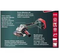 Metabo SMERIGLIATRICE ANGOLARE WB 18 LTX BL 125 QUICK