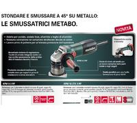 Metabo SMUSSATRICE 18LTX3RF METABO PER STONDARE E SMUSSARE A 45° SU METALLO