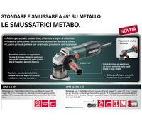 Metabo SMUSSATRICE KFM 9-3 RF METABO PER STONDARE E SMUSSARE A 45° SU METALLO