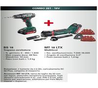 Metabo TRAPANO AVVITATORE BS18+MULTITOOL 18 LTX OFFERTA PROMOZIONALE
