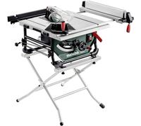 Metabo TS 254 M - Set sega circolare da banco, con supporto di base, 1500 W, lama per sega 254 x 30 mm, sega pieghevole, tavolo estensibile, 691154000