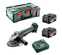 Metabo W 18 L 9-125 smerigliatrice angolare a batteria 18V 2x 4Ah 602247510