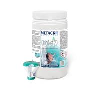 Metacril Chlor Net 20 + Dos Galleggiante, Tricloro in past. da 20 gr - 1 Kg