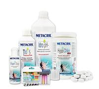 Metacril Easy Kit HypoChlor, Trattamento Completo per Piscina e Spa - 3 KG