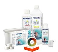 Metacril Easy Kit Oxi, Trattamento Completo per Piscina e Spa - 3 Kg