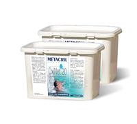 Metacril Set 2 pz OxiNet 20, Ossigeno Attivo, in Pastiglie da 20 gr, ideale per Piscina o Spa Idromassaggio - 2 pz da 1,2 Kg