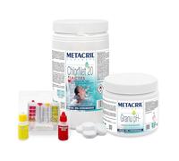 Metacril Starter Kit Chlor Multiaction-G, Trattamento Acqua per Spa - 2 Kg