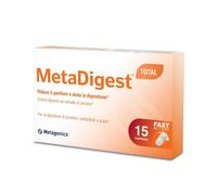 MetaDigest Total Aiuta Digestione Riduce Gonfiore 15 Capsule Enzimi Digestivi