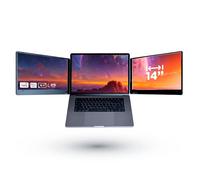 MetaDisplay MD1 - Monitor triplo portatile per estensione dello schermo del computer portatile, doppia estensione del monitor Plug and Play 14 pollici FHD 1080P IPS (macOS/Windows/Linux)