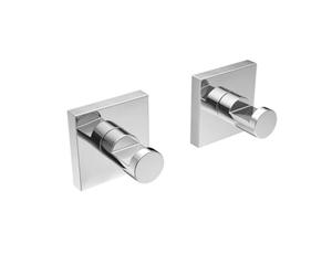 Metaf - 2 pz appendiabiti mod. hotel maison cromo cm 5 x h. 5 x 4,5
