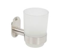 Metaform Blizz Porta spazzolini a parete in acciaio inox spazzolato