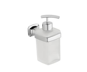 Metaform - Dispenser sapone da parete Cromo in Ottone cromato e vetro Mod. Aida