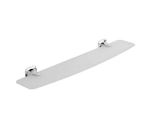Metaform - Mensola 56cm da parete Cromo in Ottone cromato e vetro Mod. Aida