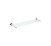 Metaform - Mensola 56cm da parete Lucida in Acciaio e vetro Mod. T-Line