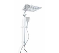 METAFORM modello Zeus colonna doccia con soffione quadrato 25 cm e doccetta 10 cm