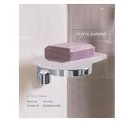 METAFORM - MOVIN' PORTA SAPONE IN OTTONECROMATO E VETRO SATINATO