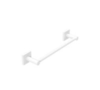 Metaform - Porta asciugamani 30 cm da parete Bianco Opaco in Acciaio vernicia...