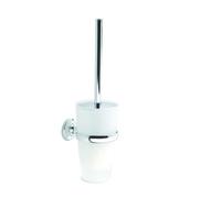 METAFORM - PORTA SCOPINO PER WC DA PARETE "EOS 794" - VETRO SATINATO OPACO E ...