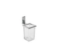 Metaform - Porta spazzolini da parete Cromo in Acciaio cromato, SAN e ABS Mod...