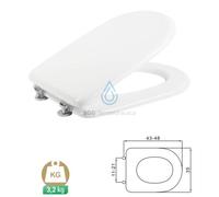 METAFORM SEDILE COPRIVASO WC BIANCO LEGNO PESANTE MDF SINTESI 2.0 KG 3,2 CERNIER