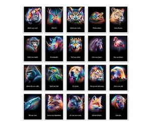 metaFox Papeal Spirit Animals - 44 cartoline artistiche con messaggi