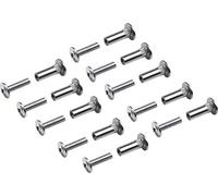 Metafranc 22 - 28 mm - Filettatura M4 - zincate - Set da 10 Pezzi - Ideale per Il Collegamento connettori per armadi/Viti per mobili / 361776, 22-28 mm