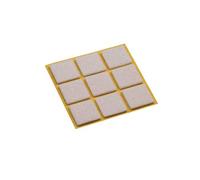 Metafranc 644876 TopSoft 644876-Feltrini autoadesivi in feltro, pezzi, protezione efficace di mobili, set pavimenti sensibili, feltrini per sedie, colore: beige, 25 x 25 mm (9 Stück)