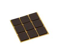 Metafranc autoadesivi - Marrone - 9 Pezzi - Protezione Efficace Set mobili delicati/feltrini per sedie/Piedini per Pavimenti / 645146, Braun, 25 x 25 mm (9 Stück)