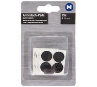Metafranc Cuscinetti antiscivolo Ø 15 mm - autoadesivi - Nero - 25 pezzi - Assorbenti - Antiscivolo per mobili & oggetti/EVA Pad nel set/gommini in gomma/antiscivolo buffer/646076