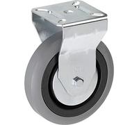 Metafranc Maestro Bock Rotolo di gomma, Cuscinetto Rigido, 800590, 100 mm, 75 kg, Gomma, Rigido e Non Girevole, 1 Unità