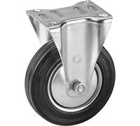Metafranc Rotella di appoggio Ø 160 mm - 135 x 105 mm - Ruota in gomma piena - battistrada morbido - cuscinetto a rulli - portata 150 kg/rullo di trasporto/rullo per mobili/rullo pesante/ 800900