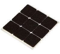 Metafranc Set di 45 feltrini autoadesivi, 25 x 25 mm, colore marrone, protezione efficace per mobili e sedie, set di feltrini per mobili per pavimenti delicati, sedie e pavimenti, 644966