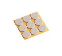 Metafranc Set di 9 feltrini "TopSoft" Ø 28 mm - autoadesivo - beige - 9 pezzi - protezione efficace di mobili & sedie/set di scivoli per pavimenti delicati/feltrini per sedia/pavimento / 644836