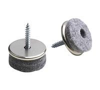 Metafranc TopSoft® 644346 - Set di 4 feltrini con vite, colore: grigio, per proteggere efficacemente mobili e sedie, per pavimenti delicati, per sedie e pavimenti, 644346
