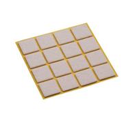 Metafranc TopSoft, 644806, feltrini autoadesivi, 20 x 20 mm, 16 pezzi, protezione efficace per mobili e sedie, set di feltrini per pavimenti delicati, per sedie e pavimenti, colore: beige