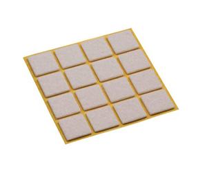 Metafranc TopSoft, 644806, feltrini autoadesivi, 20 x 20 mm, 16 pezzi, protezione efficace per mobili e sedie, set di feltrini per pavimenti delicati, per sedie e pavimenti, colore: beige