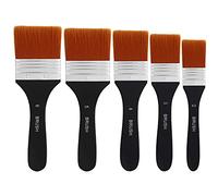 metagio Pennello piatto, 5 pezzi, acquerello, acrilico, pennello per pittura a olio, pennello professionale di alta qualità, set di pennelli per pittura a olio (20/30/40/50/60 mm)