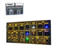 MetaHrystynx A106/A32X Pro Light OVH OVERHEAD Flight Simulator Panel per MSFS 2020/2024- Compatibile con più tipi di aeromobili, Plug-and-Play, cabina di guida Windows Home, edizione retroilluminata