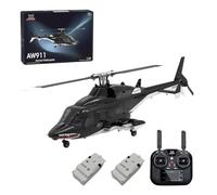 MetaHrystynx AW-911 1/34 Scala RC elicottero, 2.4G 9CH RC elicottero militare con 6G/3D Stunt Mode, GPS & Optical Flow Positioning, One-Key Decollo/Atterraggio, Altitudine Hold, regalo per