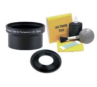 Metal adattatore lenti per Panasonic Lumix dmc-lx3 (52 MM + Stepping anello 52 - 46), accetta 52 mm & 46 mm obiettivi e filtri (alternativa a dmw-la4) + Nwv diretto 5 pezzi kit di pulizia