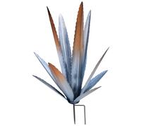 Metal Agave con palo 18x11.4in Fungave pianta di agave pastorale piante di metallo nostalgiche piante artificiali dipinto dipinto dipinti da esterno argento