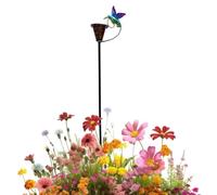 Metal Bee Watering Station & Garden Stake - Decorative Pollinator Drinking | Metal Bee & Butterfly Watering Station, Weatherproof Ground-Mounted Outdoor Garden Stake, Decorative Drinking Bowl & P