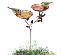 Metal Bird Bath - Rustproof Feeder Removable, Bowl Garden Bird Bath for Garden Lawn Decor Water Pond Hummingbird Deck Patio Yard Balcony Weather-Resistant Easy Clean Outdoor Feeder
