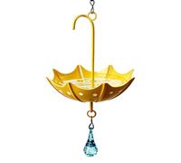 Metal Bird Bath Stable Structure Resists Umbrella Shape Bird Bath Feeder | Yard Hummingbird Feeder for Outdoor Garden Balcony Patio Backyard Window Porch Featuring a unique curved umbrella shape